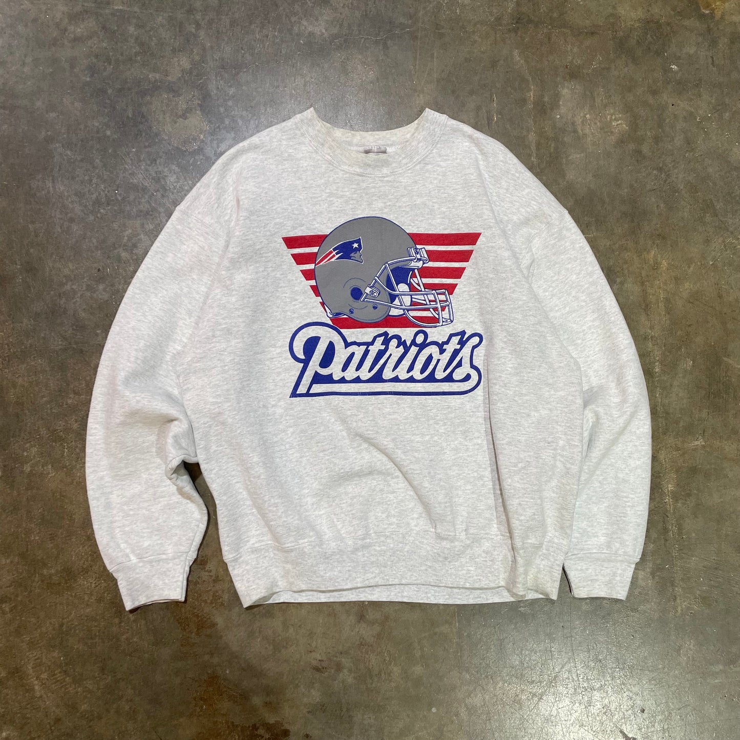 Grey Patriots Helmet Crewneck