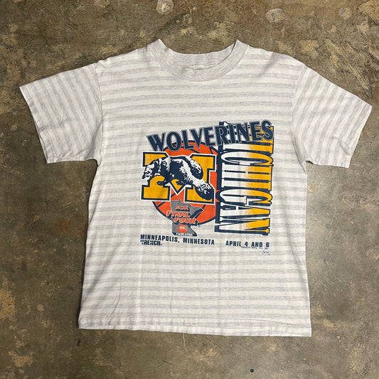 Striped Michigan Wolverines Final four Tee