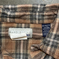 Brown Plaid Wrangler Pearl snap Shirt