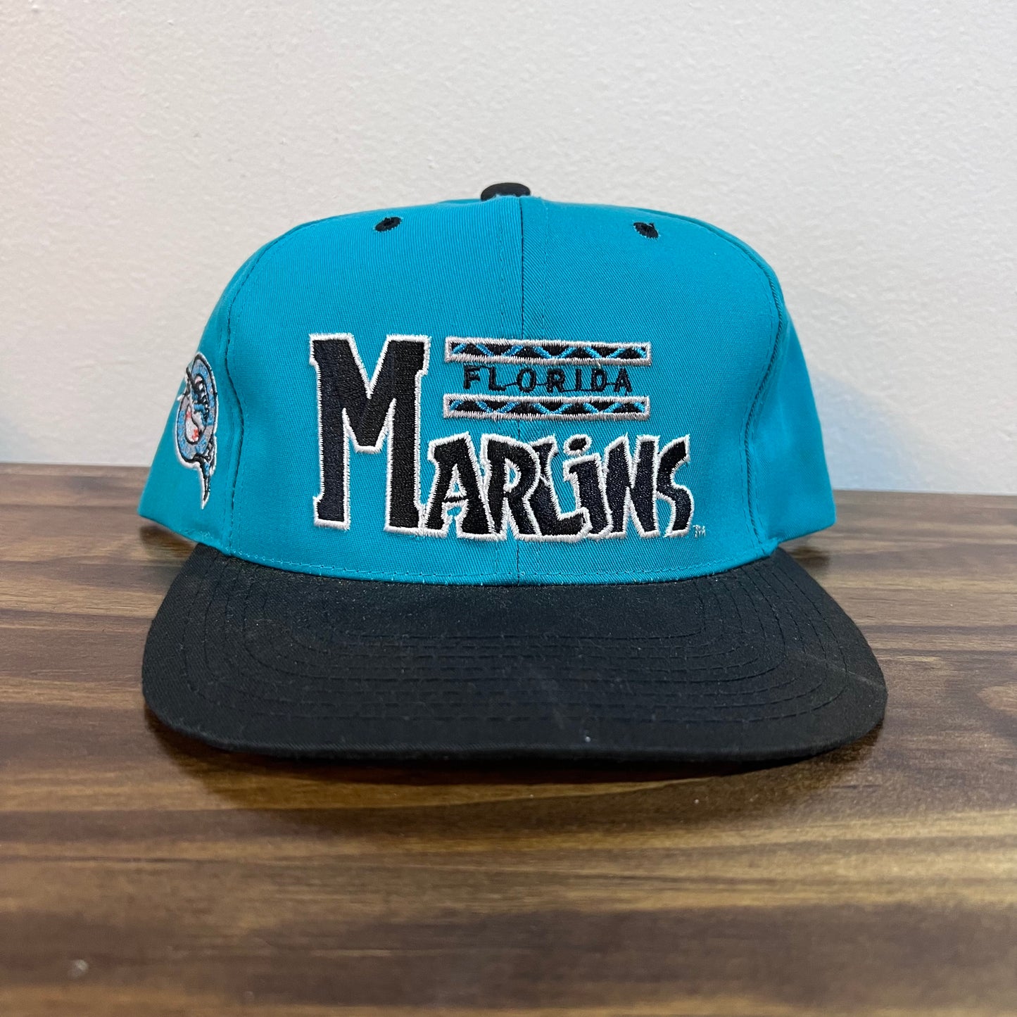 DS Teal Florida Marlins Black Brim Hat