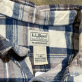 LL Bean Traditional Fit Button Down White Blue