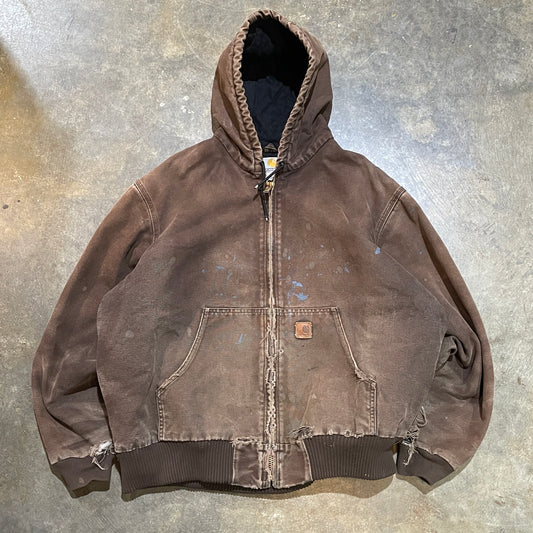Carhartt Brown Distressed Work Jacket