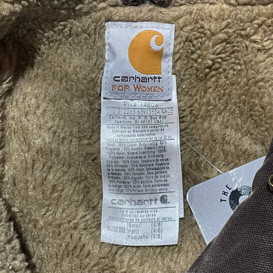 Womens Brown Fleece Lined Carhartt Jacket15