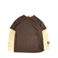 West Coast Choppers Layered Long Sleeve Tee - Brown/Beige (M)