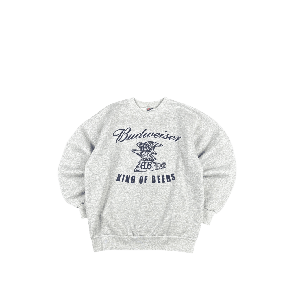 Budweiser King of Beers Sweatshirt - Heather Gray (M)