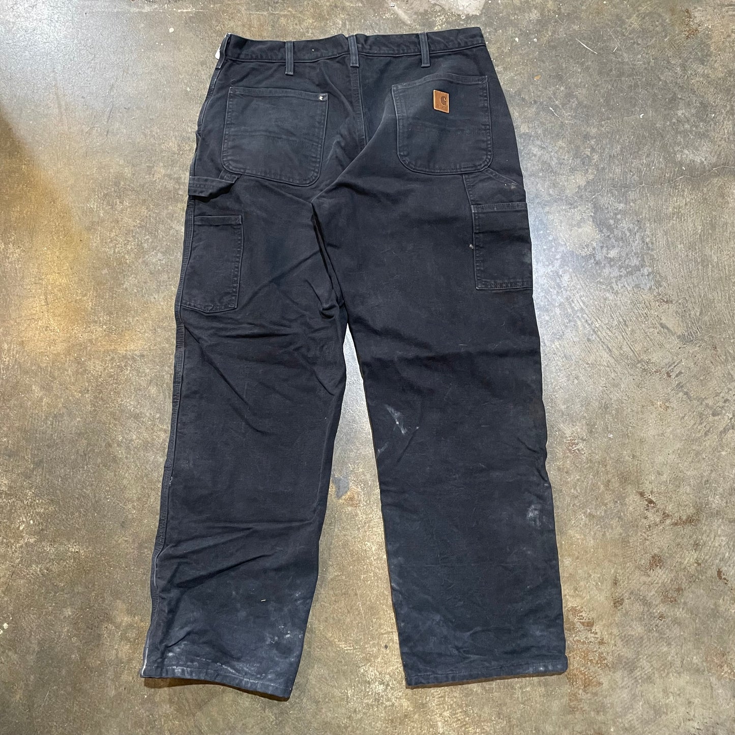 Flannel Lined Black Carhartt Carpenter pants 5