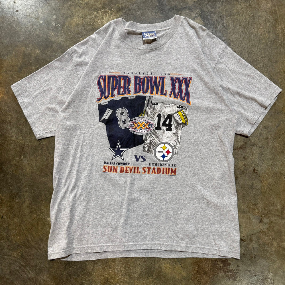 Lee Sport 1996 Super Bowl XXX Grey Tee