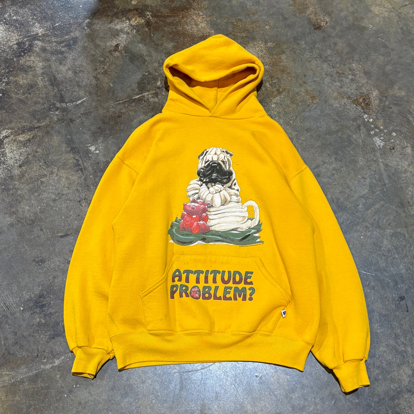 Yellow Dog Attitude Problem Russell Hoodie