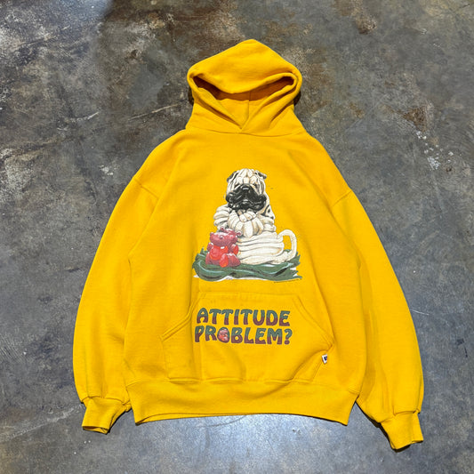 Yellow Dog Attitude Problem Russell Hoodie
