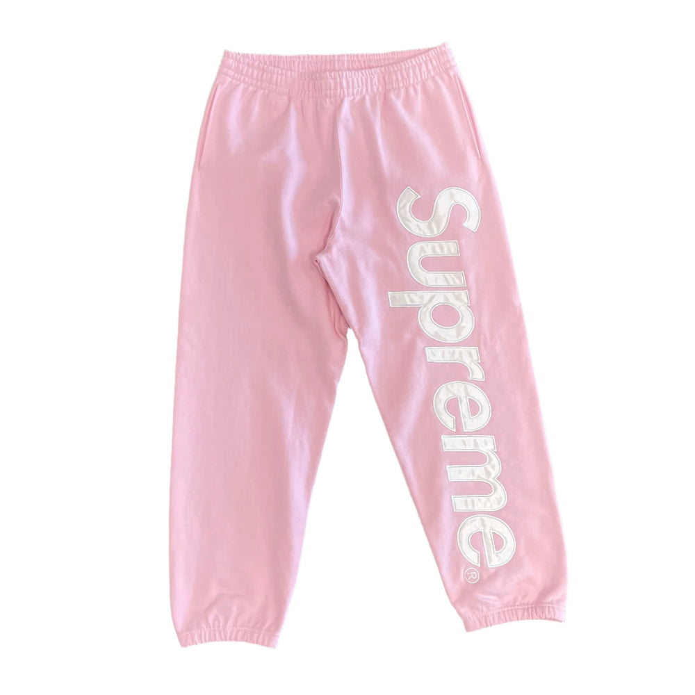 Supreme Satin Applique Sweatpant Pink