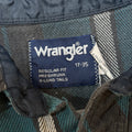 Wrangler Teal/Black Striped Button-Up1