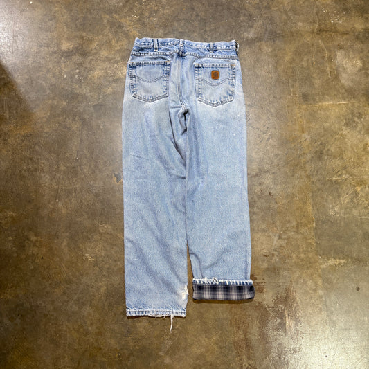 Flannel Lined Lightwash Jeans115