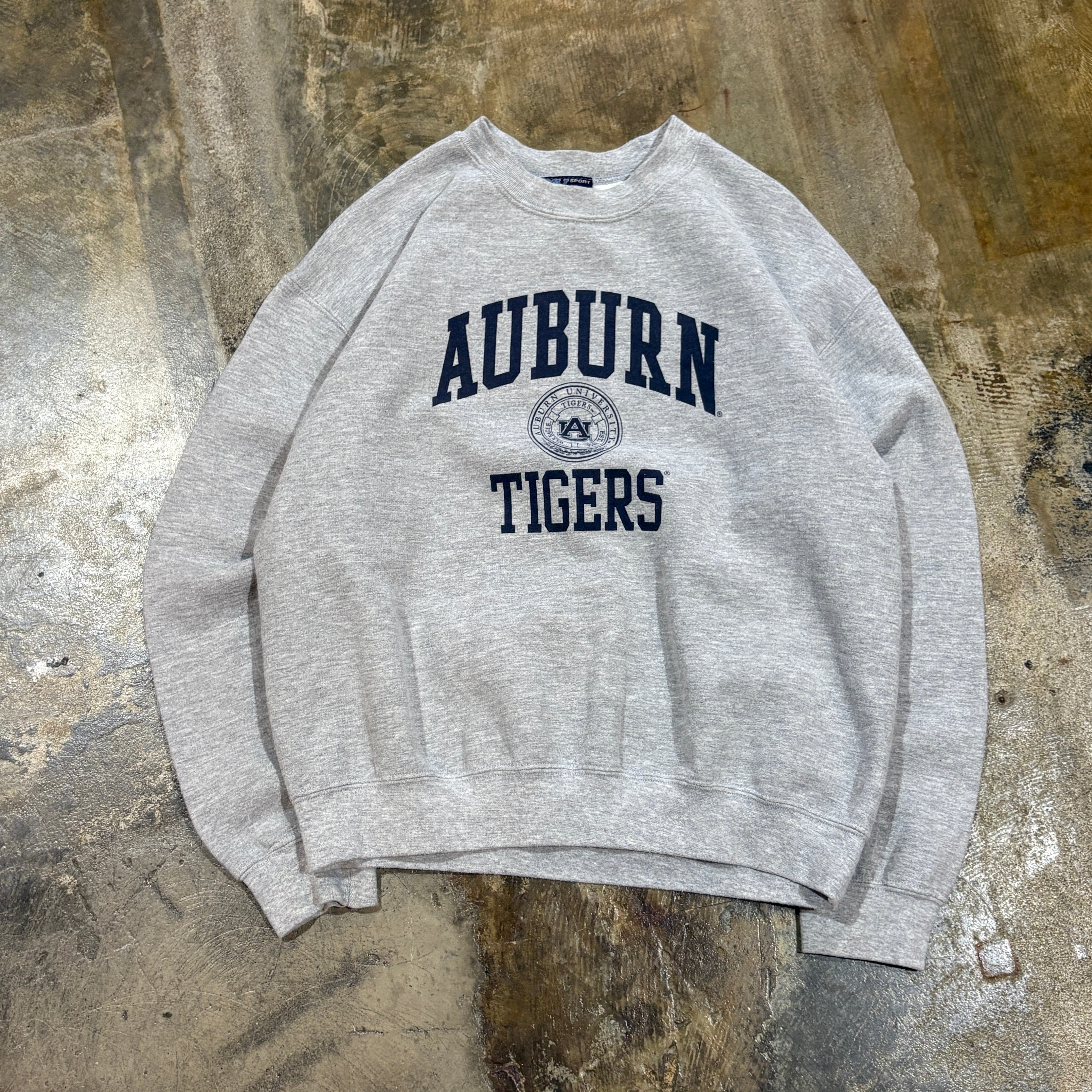 MV Sport Auburn Tigers Heathered Grey Crewneck