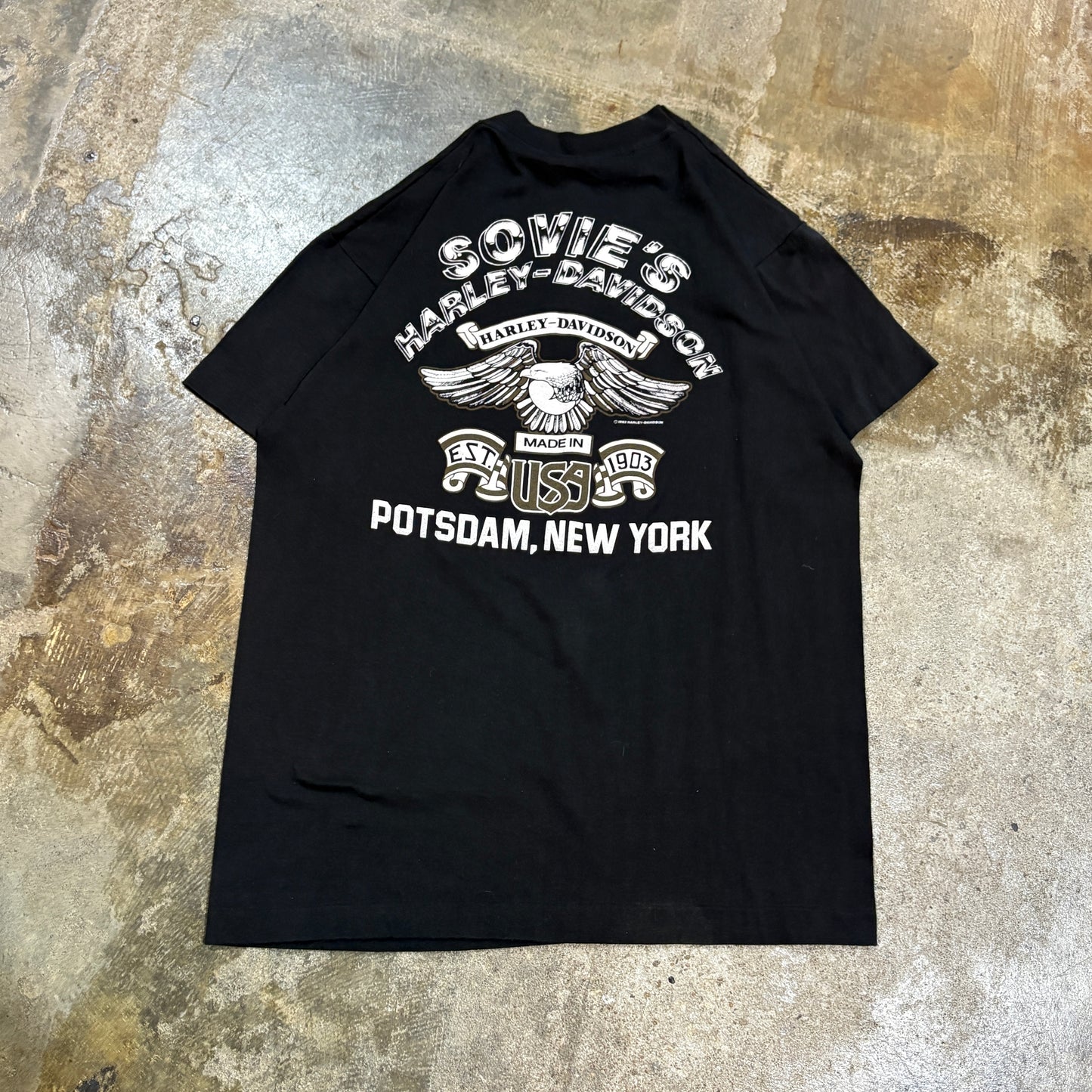 Harley Postdam, NY Black Motor Tee
