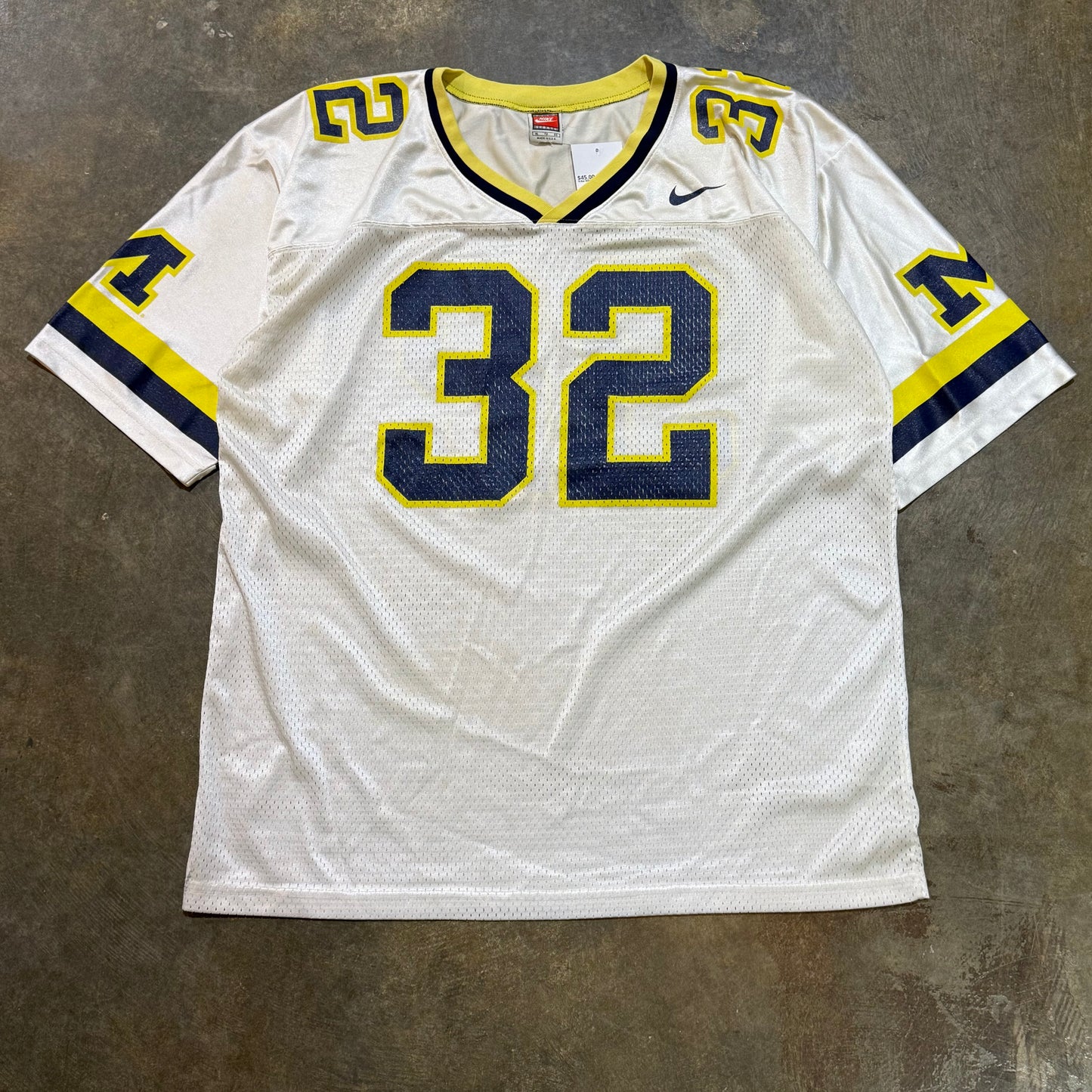 Nike White Tag Michigan Away Jersey #32