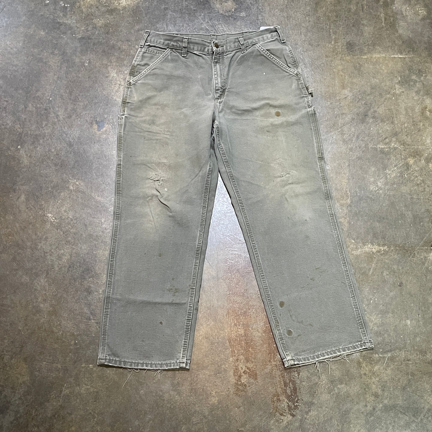 Gray Carhartt Doubled Knee Pants