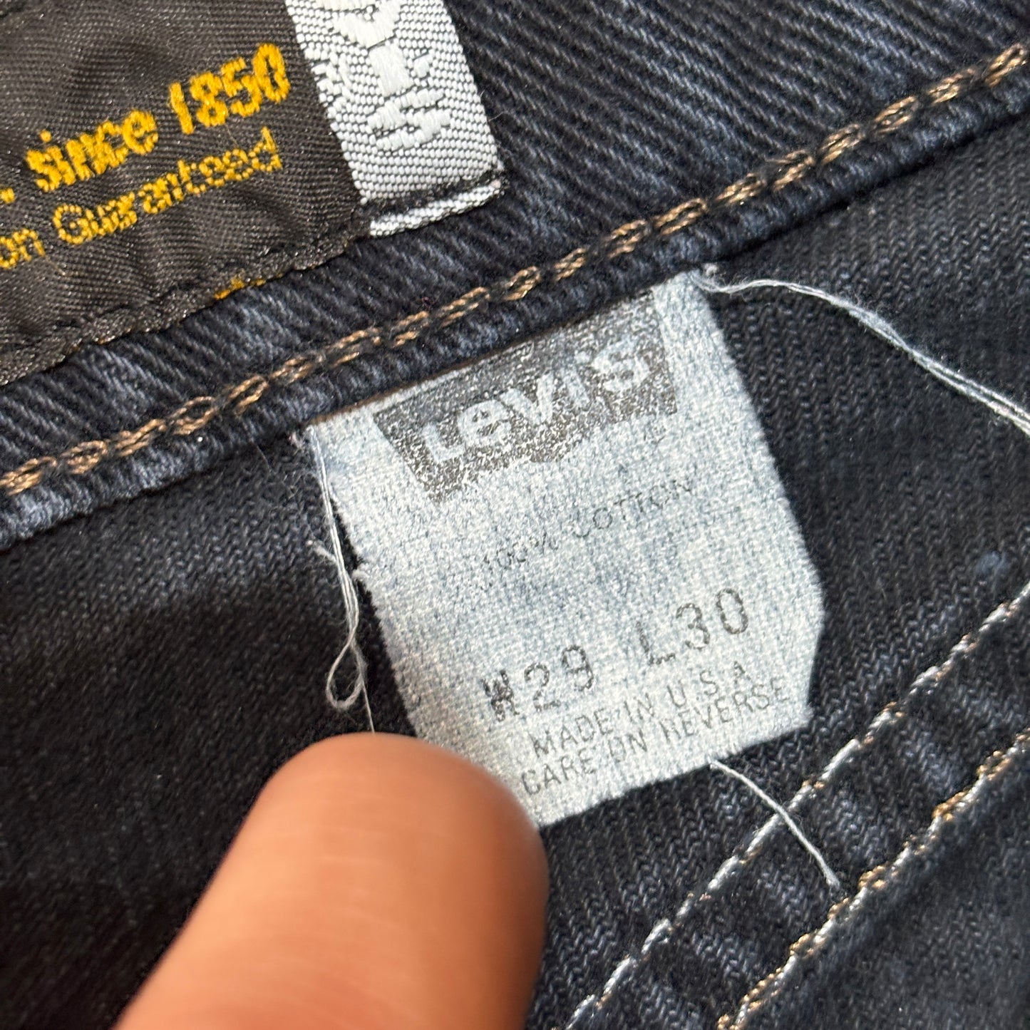 Black Levi's Silver Tab Jeans Straight