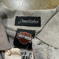 Harley Davidson Grey White/Black Stripe Polo