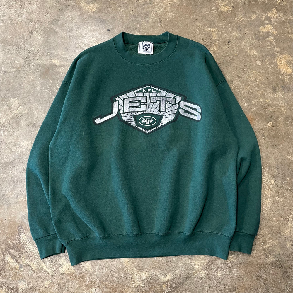 Lee Sport NY Jets Silver Logo Green Crew