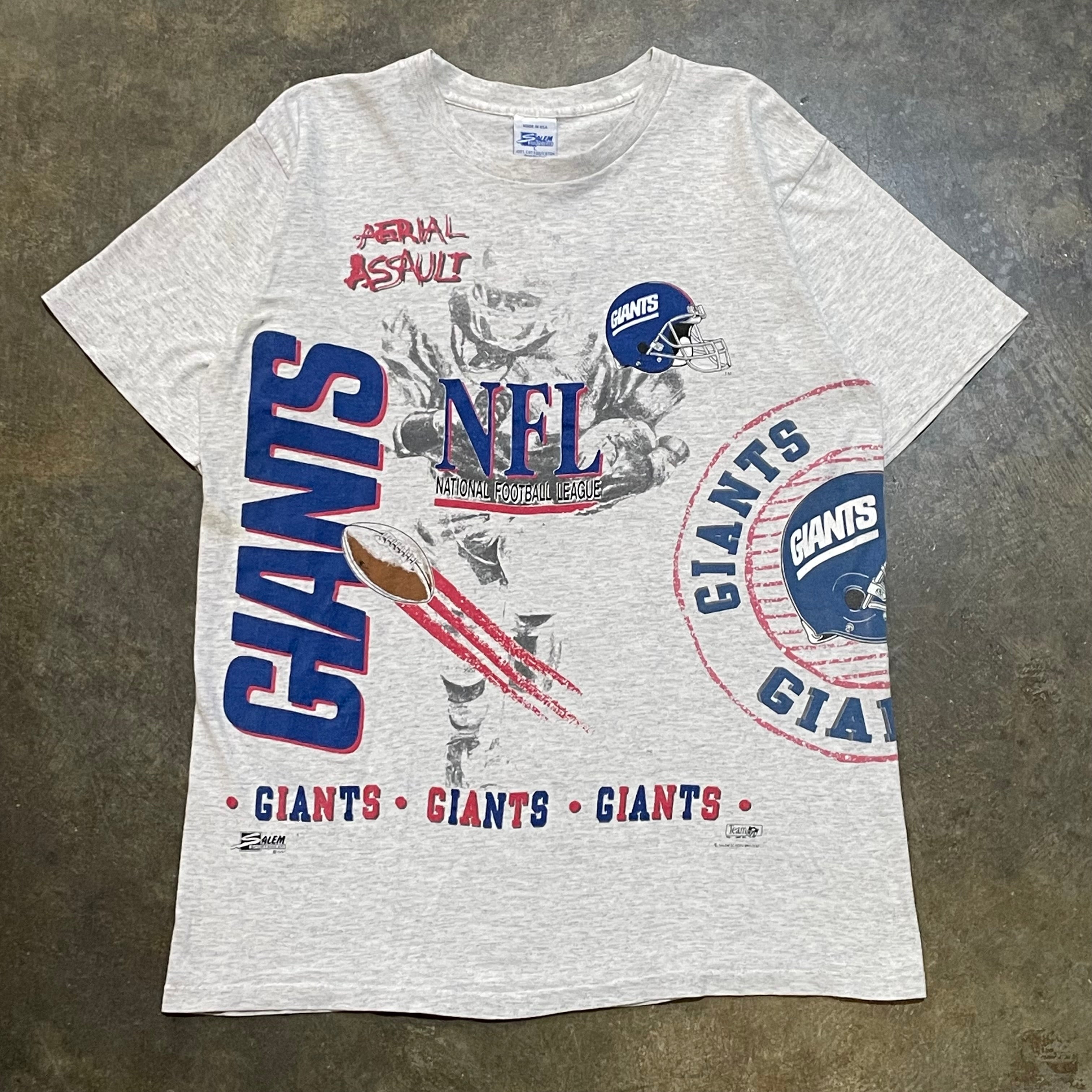 Grey 1991 Salem New York Giants Aerial Assault Tee