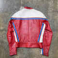 Red White And Blue 90s Leather Jacket