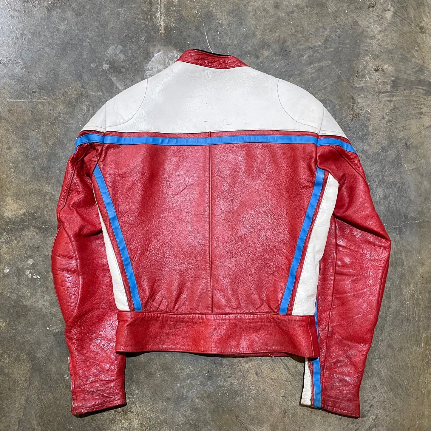 Red White And Blue 90s Leather Jacket