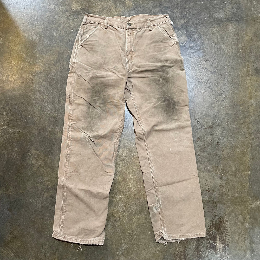 Tan Carhartt Flannel Lined Pants 2