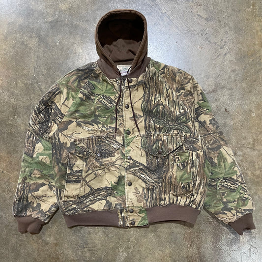 Red Head Realtree Camo Hooded Bomber Jacket