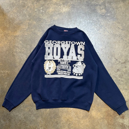 Georgetown Hoyas College Small Crest Navy Crew