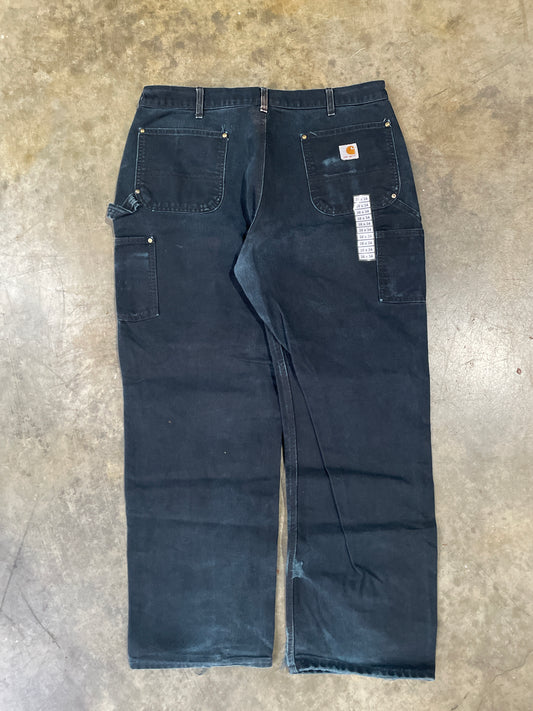 Dark Black Double Knee Work Pants1