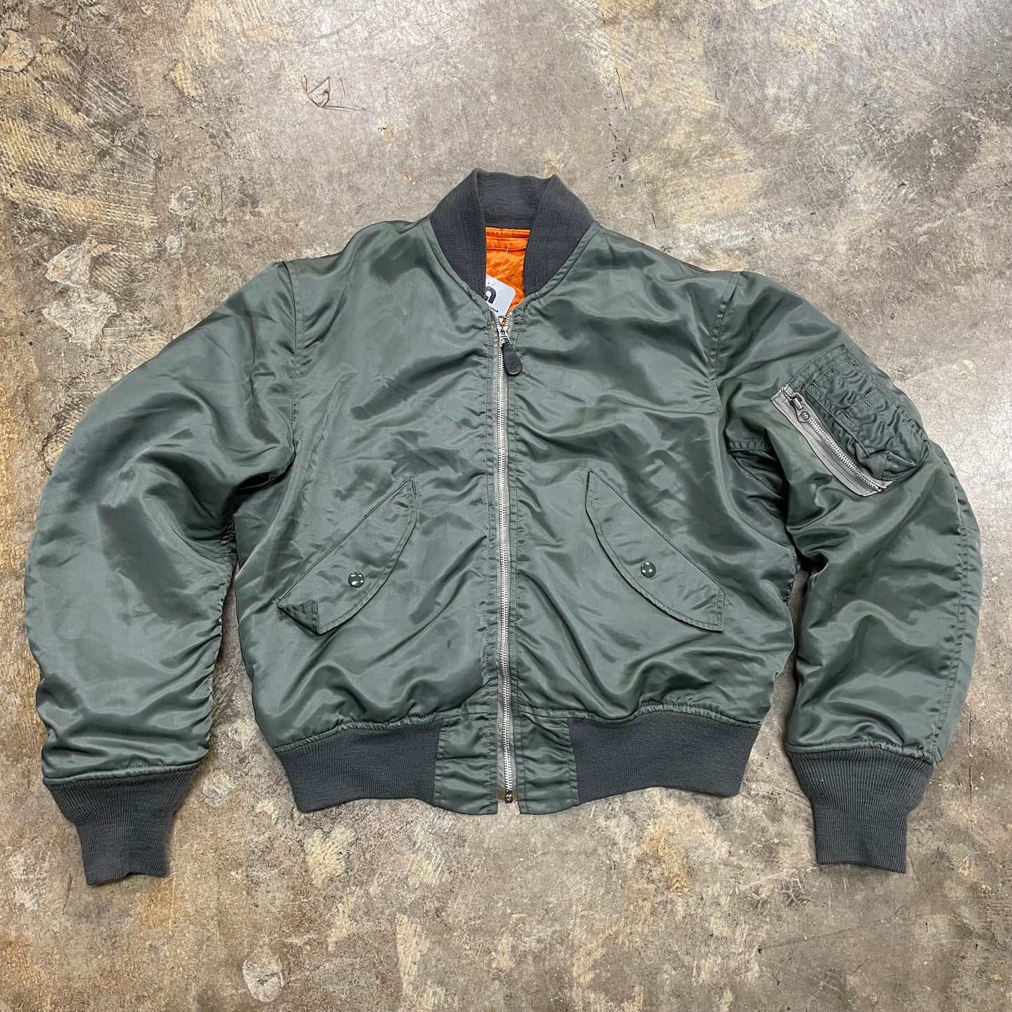 70s MA-1 Bomber Green Jacket