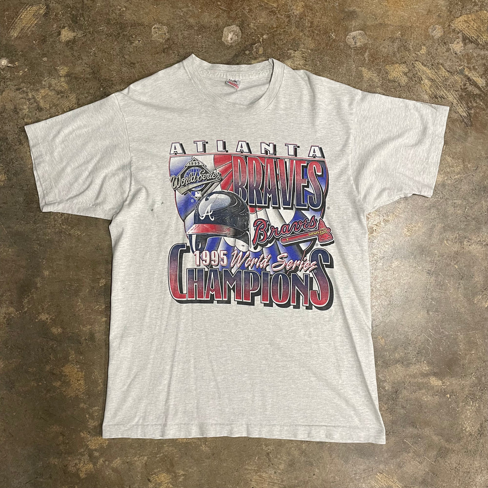 Atlanta Braves 1995 Champs Grey Pennant Tee