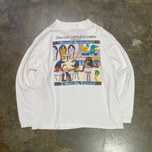 White Brewed Awakening Art LS Tee
