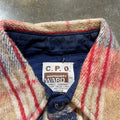 Heavy Wool CPO Button Up Red White Blue