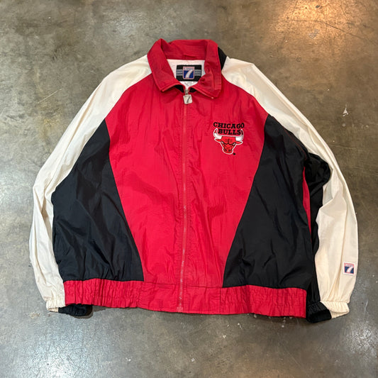 3 Tone Chicago Bulls Logo 7 Windbreaker Jacket
