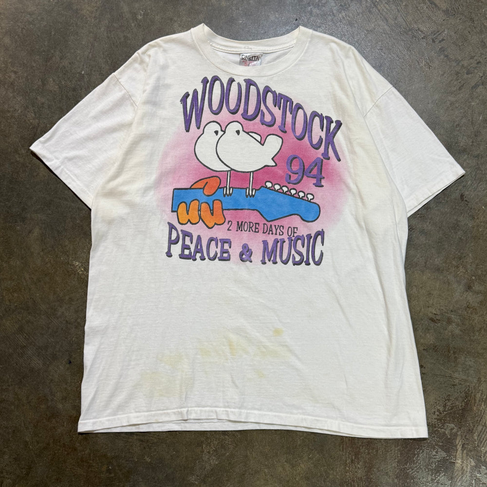 White Woodstock 94 Peace & Music Tee