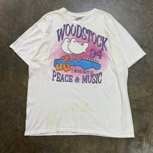 White Woodstock 94 Peace & Music Tee