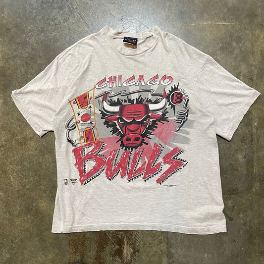 Chicago Bulls Grey Magic Johnson Tee Graffiti Tee