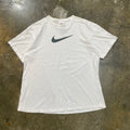 Nike White Green Center Logo Tee