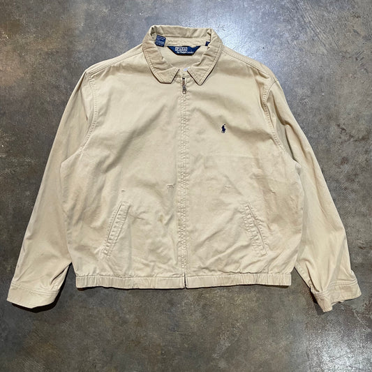 Tan Polo Zip Up Jacket