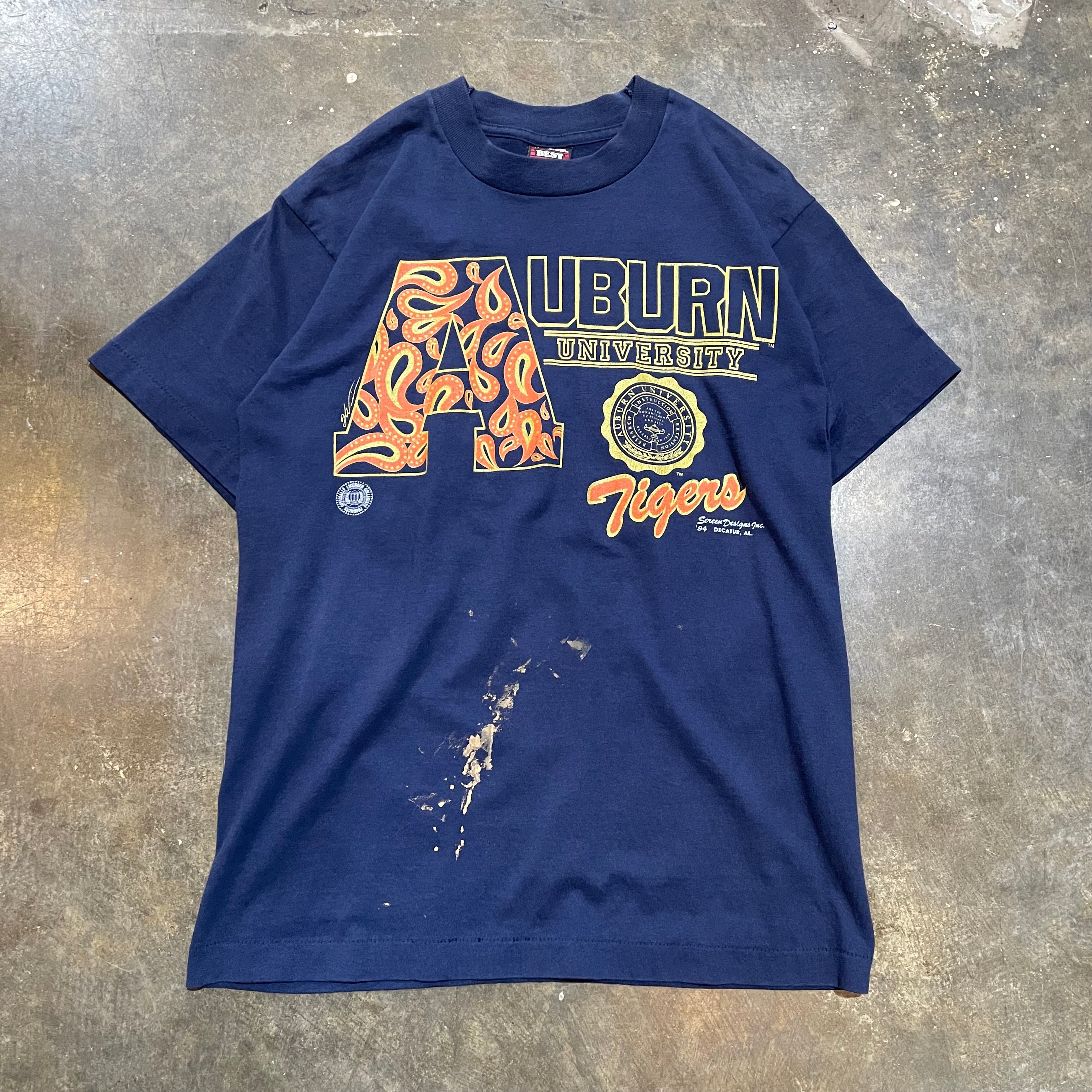 Gold and navy auburn shirt