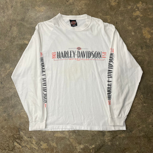 White Harley Davidson Worlds Finest Tee