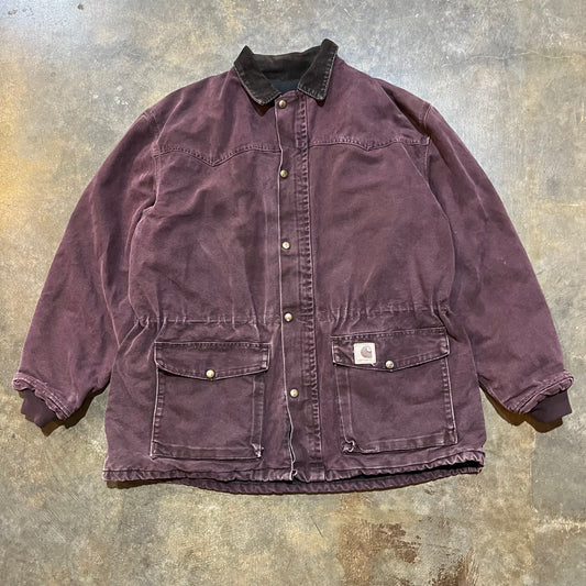 Carhartt Burgundy Corduroy Collar C08 Work Jacket 15