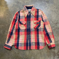 Heavy Wool CPO Button Up Red White Blue