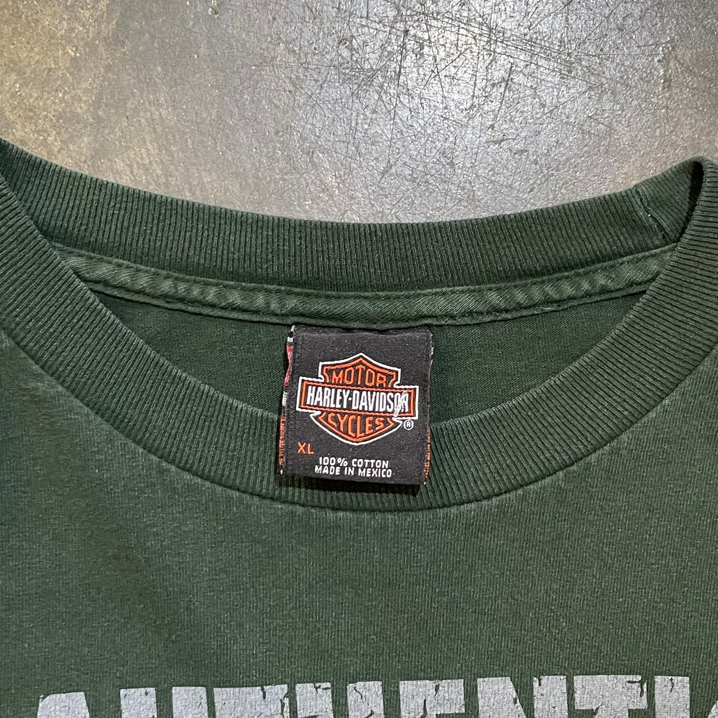 Authentic Harley Davidson Green LS tee