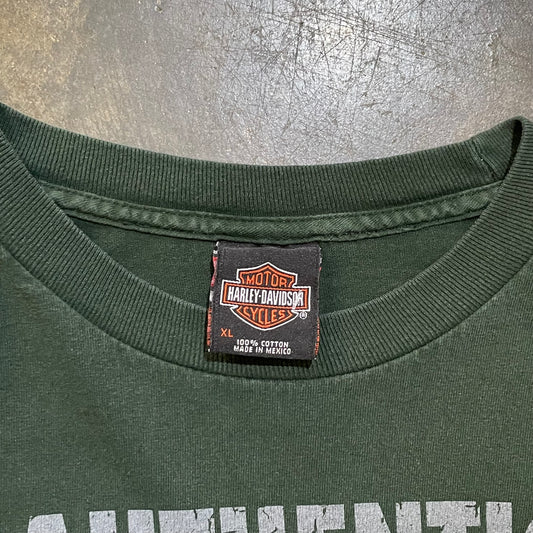 Authentic Harley Davidson Green LS tee