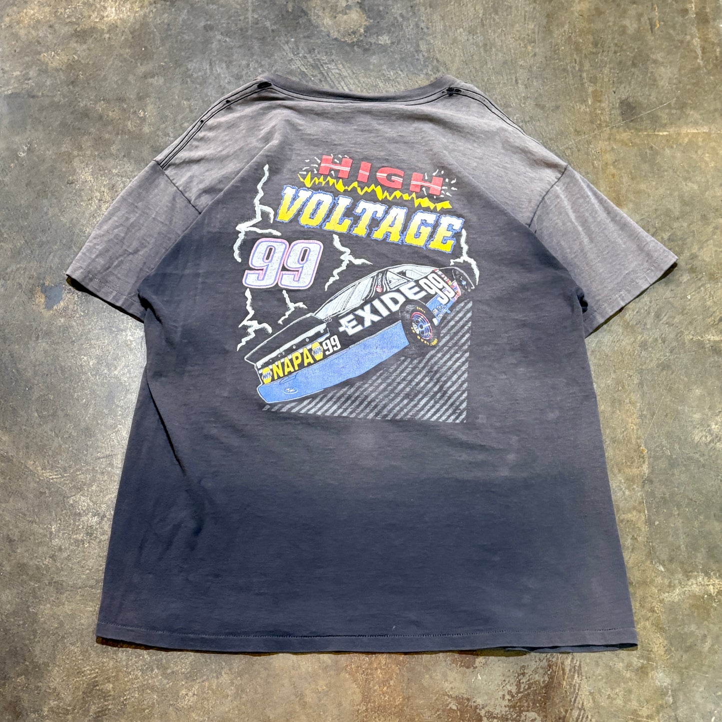 1990s Jeff Burton Exide Racing NASCAR Graphic Tee (XL)