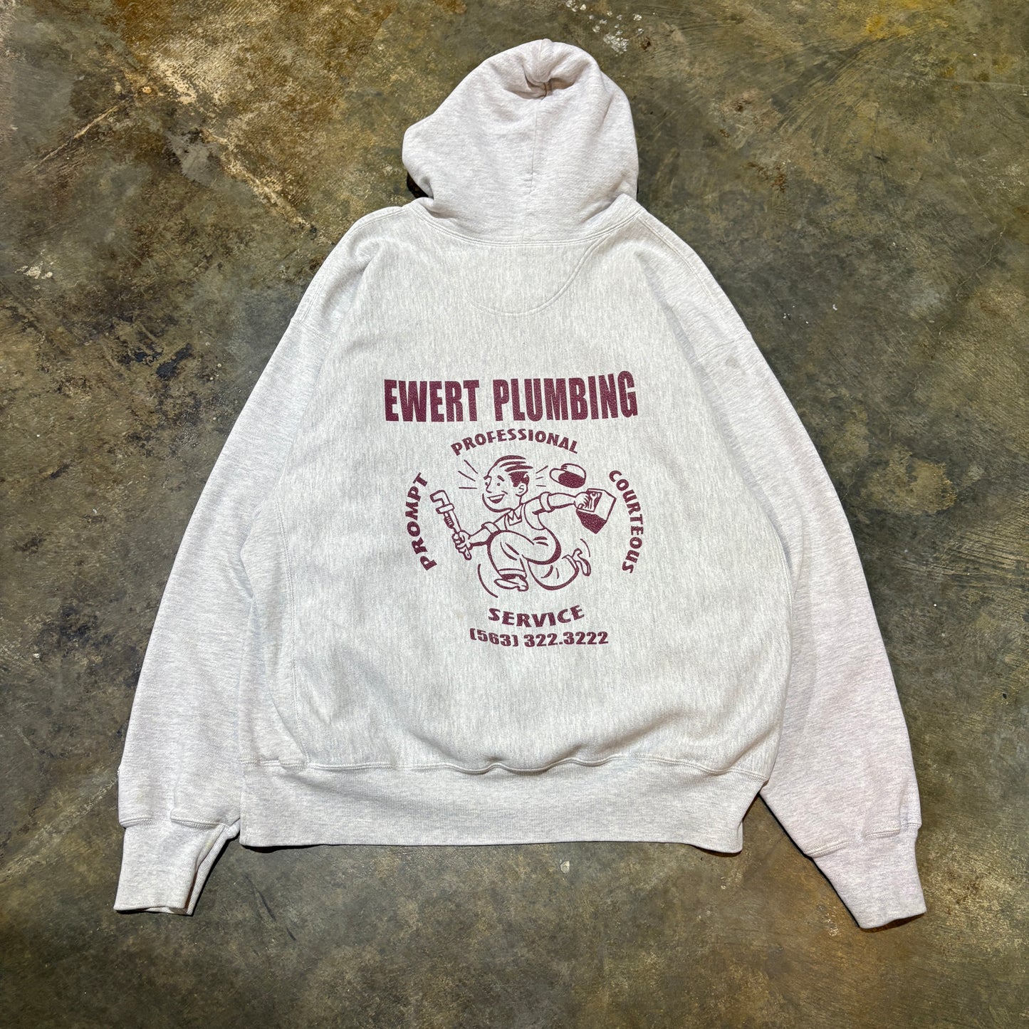 Grey Ewert Plumbing Hoodie