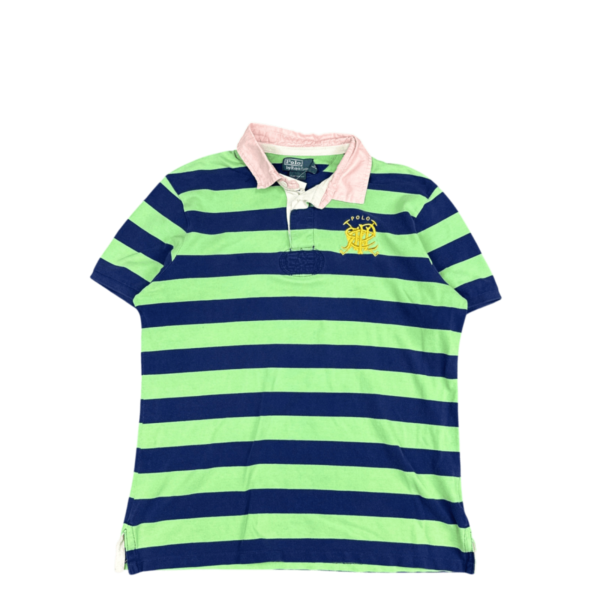 Polo by Ralph Lauren Custom Fit Polo - Green/Navy Stripe (XL)