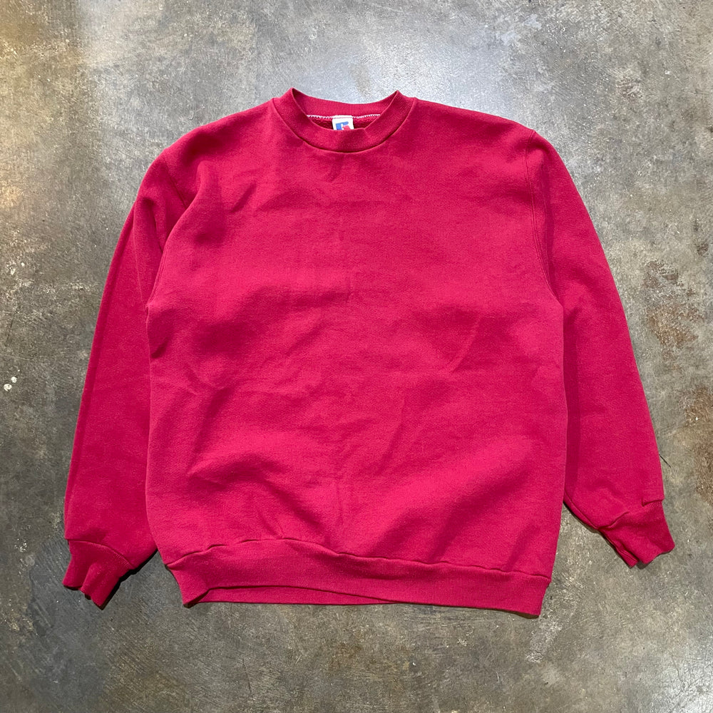 80's Russell Crimson Blank Crewneck Sweatshirt